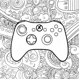 Page A Colorier De La Manette Retro Xbox 12928-10745