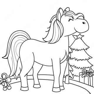 Page A Colorier Cheval De Noel 13007-10806