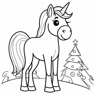 Page A Colorier Cheval De Noel 13007-10807