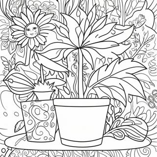 Page A Colorier Pour Adultes Sur Le Theme Des Plantes 13027-10822