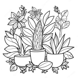 Page A Colorier Pour Adultes Sur Le Theme Des Plantes 13027-10823