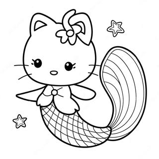 Hello Kitty Sirène Pages À Colorier