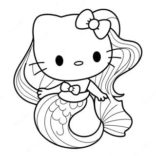 Page A Colorier Hello Kitty Sirene 13047-10838