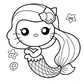 Page A Colorier Hello Kitty Sirene 13047-10839