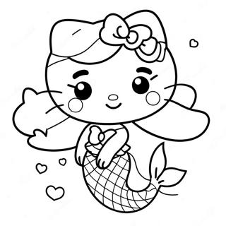 Page A Colorier Hello Kitty Sirene 13047-10840