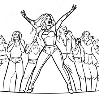 Page A Colorier De Beyonce En Performance Sur Scene 13108-10889