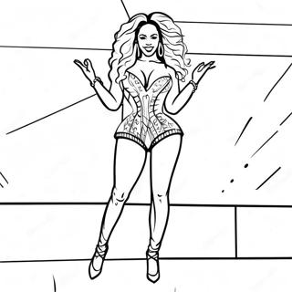 Page A Colorier De Beyonce En Performance Sur Scene 13108-10890