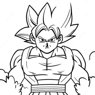 Page A Colorier De Goku En Pose De Bataille Epique 13188-10954