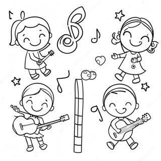 Page A Colorier De Musique Pour La Maternelle 13207-10968