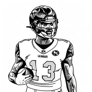 Lamar Jackson Pages À Colorier