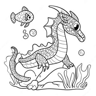 Page A Colorier Dragon De Mer Colore 13248-11003