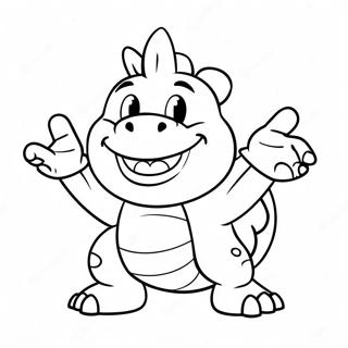 Page A Colorier Bowser Jr Dans Une Pose Malicieuse 13268-11019