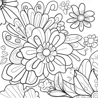 Page A Colorier Fleurs Art Pop Vibrantes 13278-11025