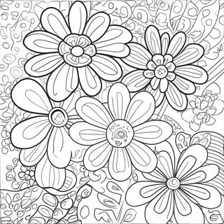 Page A Colorier Fleurs Art Pop Vibrantes 13278-11028