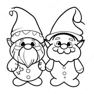 Page A Colorier Gnomes De Noel Festifs 1332-1066