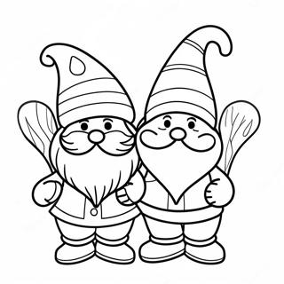 Page A Colorier Gnomes De Noel Festifs 1332-1068