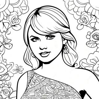 Page A Colorier De Taylor Swift En Robe Etincelante 13398-11121