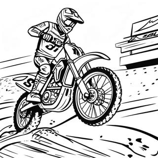 Page A Colorier De Scene De Course De Moto Tout Terrain Supercross 13417-11134