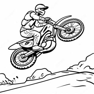 Page A Colorier De Saut Extreme En Moto Tout Terrain Supercross 13418-11139