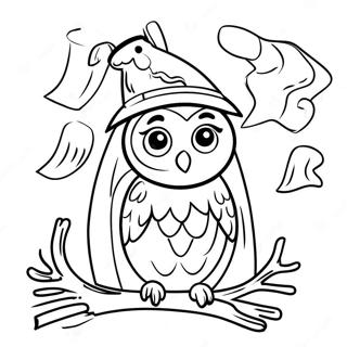 Page A Colorier Maison De Hibou 1341-1071