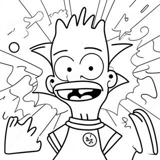 Page A Colorier De Bart Simpson Psychedelique 13437-11152