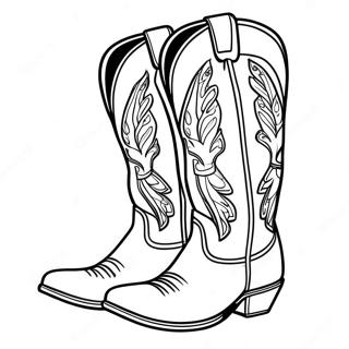 Page A Colorier Bottes De Cowboy 13487-11189