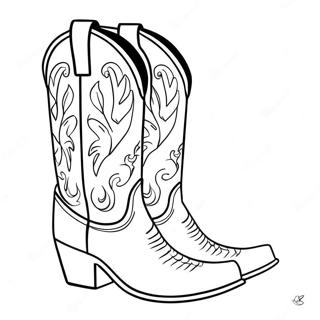 Page A Colorier Bottes De Cowboy 13487-11190