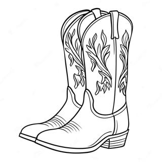 Page A Colorier Bottes De Cowboy 13487-11191