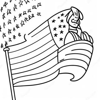 Page A Colorier Drapeau Americain Audacieux 13508-11211