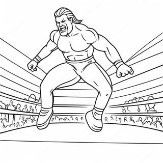 Page A Colorier De Lutteur Wwe Sautant Sur Un Adversaire 13528-11226