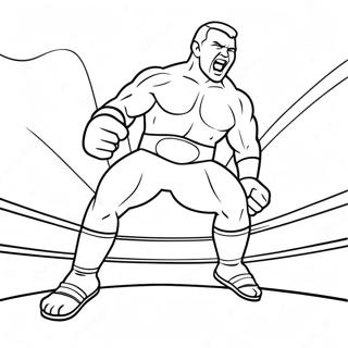 Page A Colorier De Lutteur Wwe Sautant Sur Un Adversaire 13528-11227