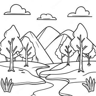 Page A Colorier De Paysage Melancolique 13549-11233