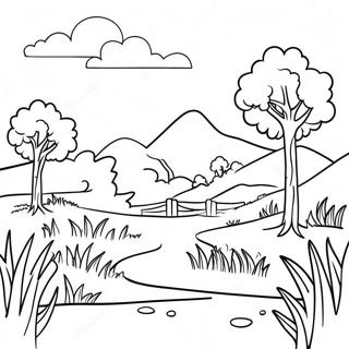 Page A Colorier De Paysage Melancolique 13549-11234