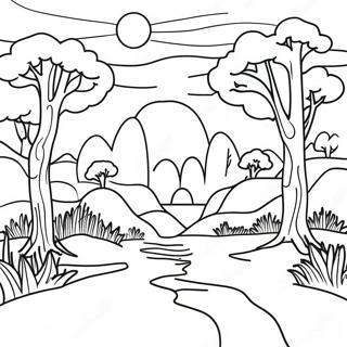 Page A Colorier De Paysage Melancolique 13549-11236