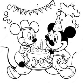 Anniversaire De Mickey Mouse Pages À Colorier