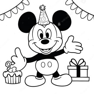 Page A Colorier De Fete Danniversaire De Mickey Mouse 13578-11255