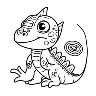 Page A Colorier De Bebe Iguane Mignon 13609-11281