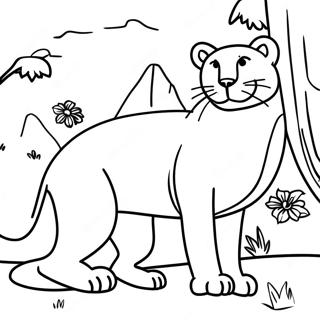 Page A Colorier Un Cougar 13628-11295