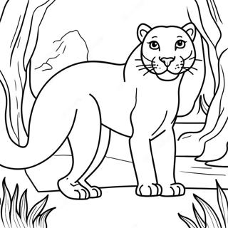 Page A Colorier Un Majestueux Cougar Dans La Nature 13629-11300