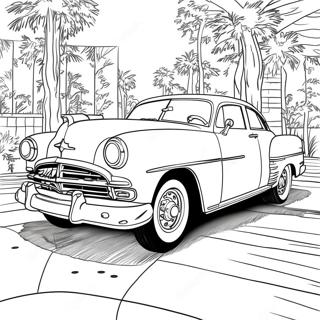 Page A Colorier De Voiture Classique Vintage 1362-1089