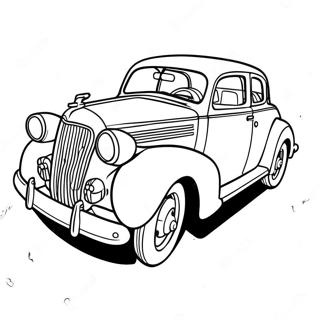 Page A Colorier De Voiture Classique Vintage 1362-1090