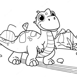 Train Des Dinosaures Pages À Colorier