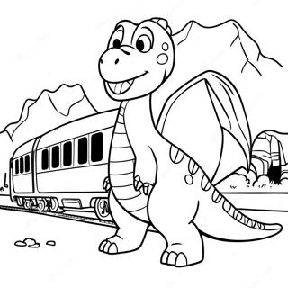 Page A Colorier Le Train Des Dinosaures 13638-11302