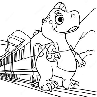 Page A Colorier Le Train Des Dinosaures 13638-11303