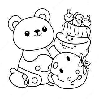 Page A Colorier Le Mignon Rilakkuma Avec Des Amis 13659-11321