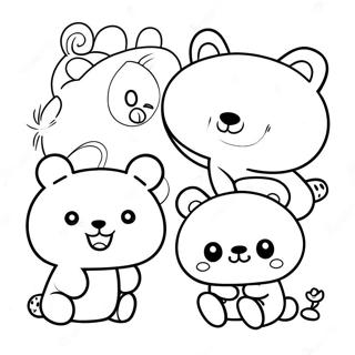 Page A Colorier Le Mignon Rilakkuma Avec Des Amis 13659-11322