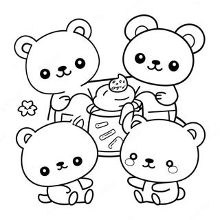 Page A Colorier Le Mignon Rilakkuma Avec Des Amis 13659-11323