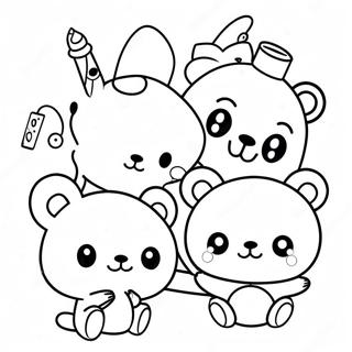 Page A Colorier Le Mignon Rilakkuma Avec Des Amis 13659-11324