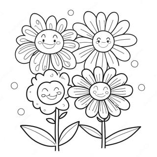 Page A Colorier Fleurs Joyeuses En Fleur 13799-11434