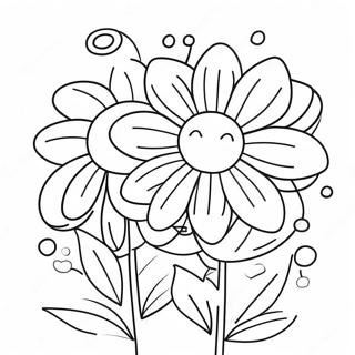 Page A Colorier Fleurs Joyeuses En Fleur 13799-11435